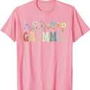 Grammie Gifts Women Wildflower Floral Design Grammie T-Shirt Size 2XL