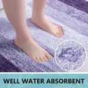 Arotive Microfiber Bathroom Rugs, Shaggy Soft and Absorbent Bath Rug, Non-Slip, Thick Plush Machine Washable Dry Bath Mats for Bathroom, Tub and Shower, 24x24, Dark Purple, Round