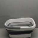 Collapsible Foot Bath Basin for Soaking Feet, Foot Soak Tub,Plastic Foot Bucket with Handles and Massage Acupoint, Foldable Laundry Basket-Gery (1 Pack, Gray)