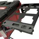 for Milwaukee Packout Compatible Foldable Side Mount Rack Heavy Duty Side Storage Organizer, Wall & Floor Installation, 100LB Capacity, Toolbox Accessory (black, 1)