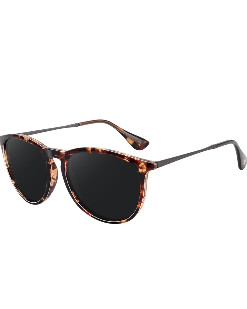 Retro sunglasses womens 2024 trendy round classic glasses