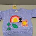 HILEELANG Toddler Girl Sweatshirts Blue Dot Ladybug Cartoon Applique Cotton Casual Long Sleeve Tops Sweater Shirts 2T