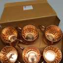 Moscow Mule Copper Mugs Set of 6 (16oz) | Food Grade 100% Pure Copper Cups | Handcrafted w/Lacquered Hammered Finish, Smooth Rounded Lip, Ergonomic Handle (No Rivet) w/Solid Grip