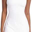 Tennis Dress for Women Workout Dress with Built-in Bra & Shorts Pockets for Athletic Exercise Golf (White) XS