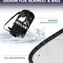 Outdoor Camping Blanket, Fleece Waterproof Stadium Blanket with Portable Bag, Lightweight for Cold Weather, Sports, Pet, Beach, Picnic, Stadium, Travel, Car, 79 * 54inch