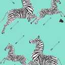 Scalamandre Aqua Zebra Safari Peel & Stick Wallpaper