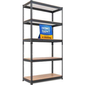 Black 35.9" W 5 Tier Storage Shelves Garage Shelving Unit Metal
Adjustable boltless metal shelving for pantry, closet, kitchen, basement, garage and warehouse