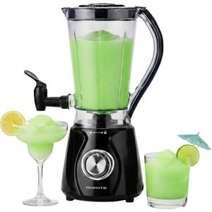OVENTE Margarita Machine and Frozen Drink Maker with 350W Power, Easy Spout Dispenser, Stainless Steel Blade, 48-Ounce Electric Blender for Smoothies, Margaritas, Daiquiris and Slushies, Black BPM12B