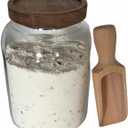 40 oz Bath Salts Glass Jar with Wooden Lid and Scoop,Bathroom Decor Container,Airtight Storage Bathtub Accessories for Women