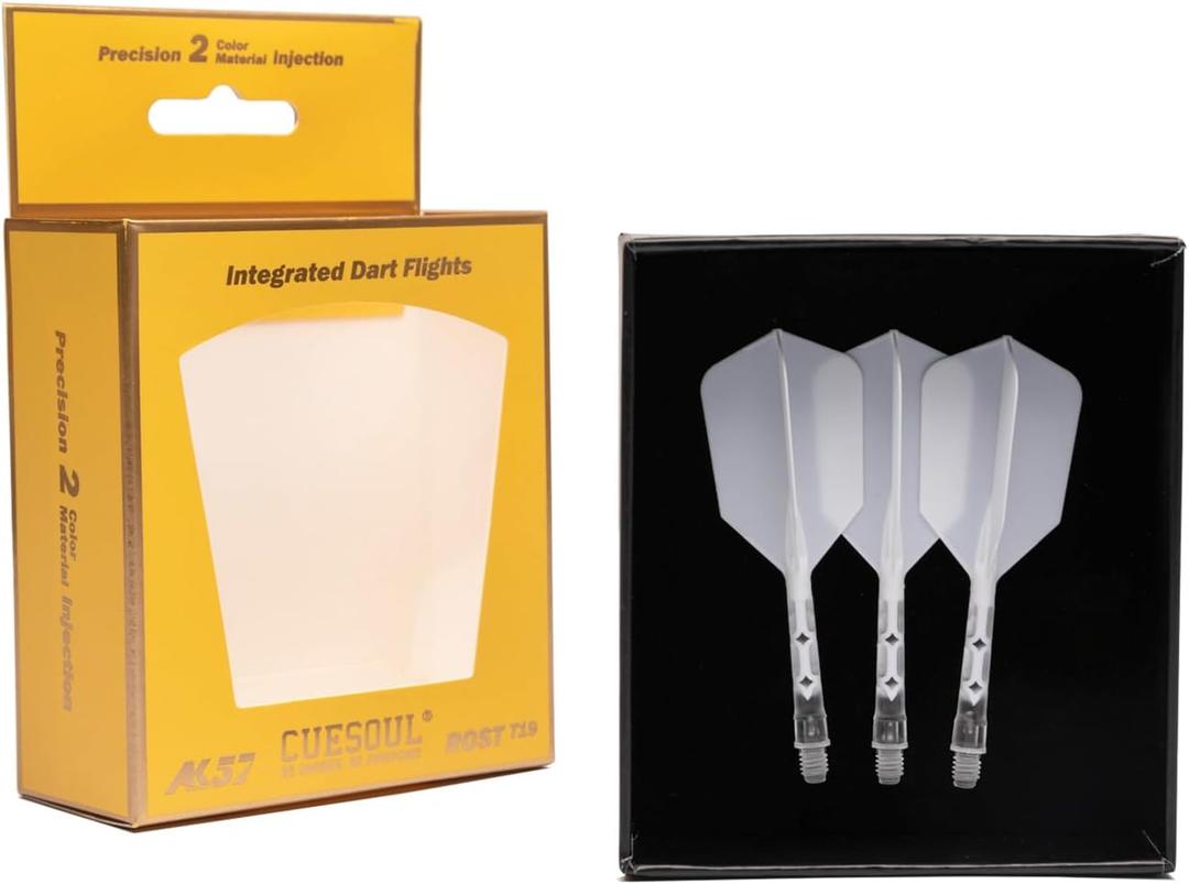 CUESOUL ROST T19 Integrated Dart Shaft and Flight Slim Shape M Size 28mm (White)