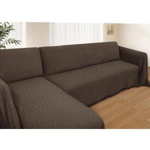 HOMERILLA Sectional Couch Covers for Sectional Sofa L Shaped Sofa Cover Blanket 2 Pieces L Shape Furniture Protector for Pets Dogs (Chocolate, Large)