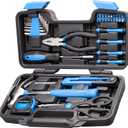 CARTMAN 39-Piece Home Tool Set Kit, Essential Household Hand Tools with Plastic Storage Case, Blue