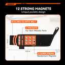Magnetic Wristband for Tools With Coiled Lanyard, Lightweight Nylon Support Wrist With Strong Magnets, Christmas Stocking Stuffers for Men Adults, Gifts for Men, Him, Boyfriend, Orange (1 pc Sling Magnetic Wristband)