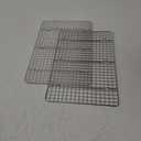 Cooling Rack Set of 2, E-far 1/2 Sheet Baking Racks for Oven Cooking Roasting Grilling, Stainless Steel 16.6 x 11.6 Wire Rack for Cookie Cake Bacon Meat Resting, Non-toxic Metal & Dishwasher Safe