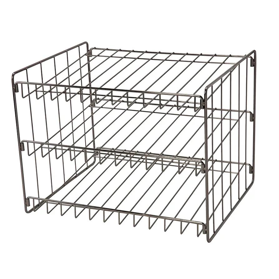 Kitchen Details 3 Tier Can Organizer | Canned Food Storage Rack | Kitchen Cabinet and Pantry Organization | Holds 36 Cans | Space Saving | Onyx