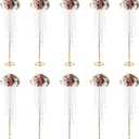 NUPTIO Gold Vases for Centerpieces Wedding - 10 Pcs 39.4in Tall Vase Chandelier Centerpiece for Tables - Flower Stand Bulk for Weddings