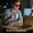 Goiteia Red Clip on Blue Light Blocking Glasses for Sleep-Block Blue & Green Light, Improve Sleep, Relieve Eye Strain and Headaches, Red Light Glasses for Screen Use
