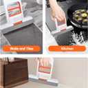 2 x Mini Foldable Desktop Mop Portable Versatile Wet & Dry Cleaning Sponge Mop for Home & Car Ideal for Kitchen, Bathroom, Glass, Dining Table & More (Squeeze Handle+2 Sponge Head )