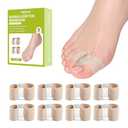 Bukihome Toe Separators for Overlapping Toes, Gel Bunion Corrector and Fabric Toe Spacers Straightener for Women & Men, Bunion Relief with 8 Pack