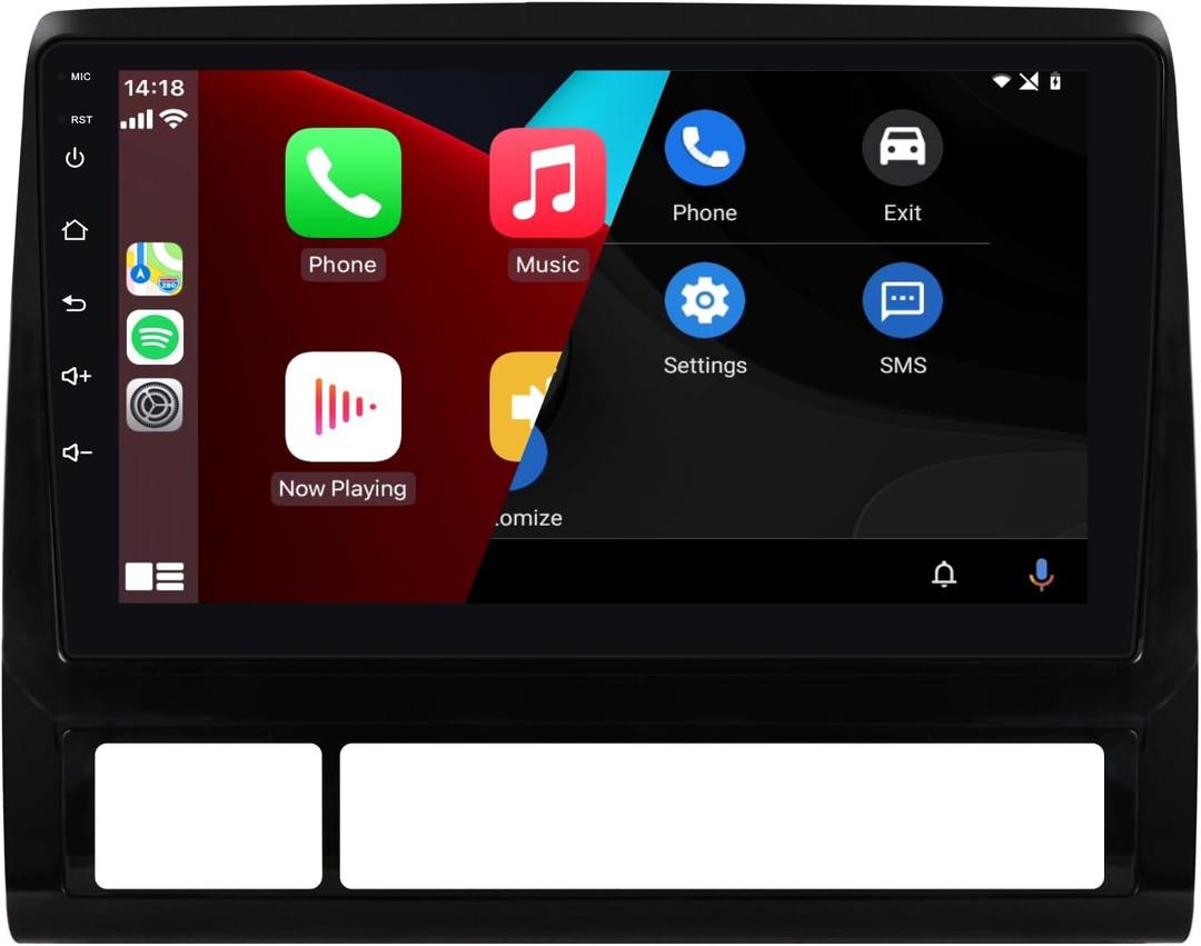 Car Stereo for Toyota Tacoma 2005-2015 Compatible with Wireless Carplay/Android Auto with 9 inch IPS Touch Screen/Bluetooth/Mirror Link/FM/AM/USB/High Power