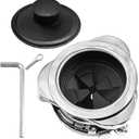 Garbage Disposal Flange Kit and Stopper for InSinkErator,3 Bolt Mount Stainless Steel Kitchen Sink Flange Parts with Stopper Compatible with InSinkErator Models Garbage Disposal(114mm)