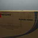 FIREGAS Under Cabinet Range Hood 30 Inch, Ducted/Ductless Convertible Vent Hood with 250 CFM, 3-Speed Fan, Energy-Efficient LED Lights for Kitchen Stove Ventilation (Stainless Steel)