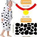 2 x Oudain 10 Sheets Dalmation Spots Adhesive Felt Pads Circles Spotty Dog Stickers Irregular Shape DIY Felt Bells for Clothes 100th Day Costume DIY Projects