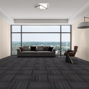 GL Carpet Tiles Reusable 24" x 24" Squares Indoor/Outdoor 0.25" Pile Height Loop Pile, Non Slip Easy DIY Installation Peel and Stick Carpet Tile, (18 Tiles) (72 sqft/Box) (Black)
