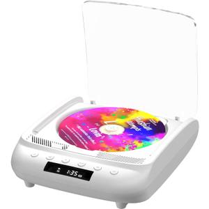 Portable CD Player, THINKYA Bluetooth CD Music Player for Home with Remote Control and LED Screen Display,Built-in Double HiFi Sound Speakers Support AUX&USB Headphone Jack