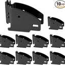 10 Packs Black E-Track Wood Beam End Socket, E Track Accessories Wood Beam Brackets Fit for 2x4 2x6 in Cargo, Truck, Trailer, Storage Lumber Bracket Tie-Down Systems, Shelf Brackets