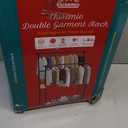 Double Rod Clothing Garment Rack on Wheels, 45 Inches Clothes Rack with Mesh Bottom Shelf for Hanging Clothes, Heavy Duty Metal Maximum Capacity 400 lb, Black