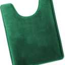 Clara Clark Bathroom Contour Rug, Ultra Soft Non Slip and Cozy, Velvet Memory Foam Toilet U-Shaped Bath Mat