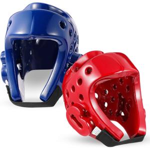 JellyArch 2 Pcs Taekwondo Karate Headgear MMA Martial Arts Helmet Soft Head Guard Protection Sparring Gear Helmet Boxing for Men Women Thai Kickboxing Grappling Muay Taekwondo, Large