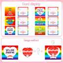28PCS Pack Kids Valentines Day Cards with Mini Pop Fidget Keychain Valentines Day Gifts for Kids School Classroom, Valentines for Kid Class Valentines Exchange Cards
