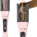 LANDOT Automatic Curling Iron 1-inch: Easy-to-Use Self Curling Iron with Auto Rotation, Anti-Tangle Technology for Beginners, The Ideal Gift for Girls & Teens