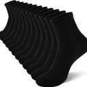 eallco Mens Ankle Socks Cotton Quarter Thin Ankle High Mini Crew Socks for Men 6 Pairs