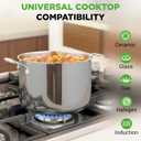 NutriChef 8-Quart Stainless Steel Stock Pot - 18/8 Food Grade Stainless Steel Heavy Duty Induction - Stock Pot, Stew Pot, Simmering Pot with See-Through Lid, Dishwasher Safe - NCSP8