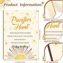 Thyle 51 Pcs Here Comes The Son Pacifier Hunt Baby Shower Games Boho Sun Decorations Include Hunt Sign and 50 Acrylic Pacifiers for Baby Shower Game Decoration Gift Sets Gender Reveal Party Decor