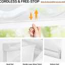 LazBlinds No Drill Cordless Zebra Blinds for Indoor Windows, Dual Layer Light Control Roller Shades for Day and Night, Light Filtering Sheer Shades for Home, 32" W x 72" H, White