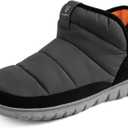 LongBay Mens Bootie Slippers with Memory Foam Indoor Outdoor Warm House Shoes Sport Lounge Camping Boots (11-12, Grey)