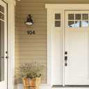 HASWARE Floating House Number Sign for Home - 5 Inch Modern Numerous Easy DIY Installation for Post Street (Black, 4)