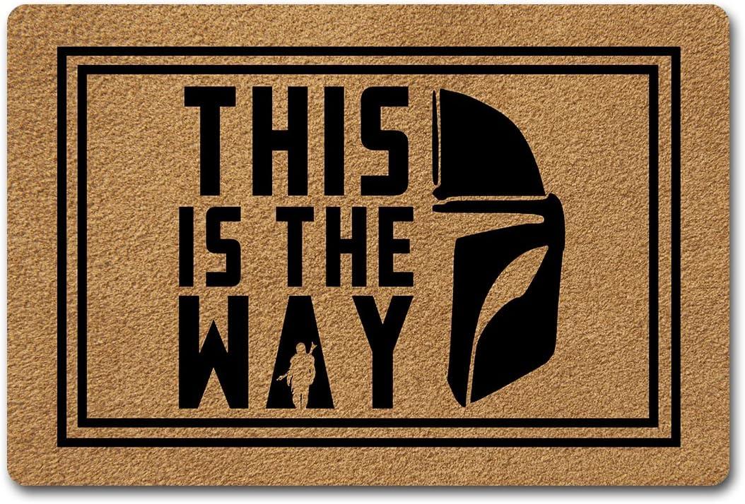 MjiejieM Funny Doormats This is The Way Indoor Floor Welcome Mat for Entrance Way Rubber Back for Front Door Indoor Outdoor Cute Rugs 23.6"(L) x 15.7"(W)