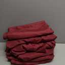 sancua Round Tablecloth 108 Inch Diameter, 6 Pack Burgundy - Circle Polyester Fabric Table Cloth for Chiristmas Party Reception Banquet Birthday, Washable Formal Table Cover (Fit 42-96 Inch Tables)