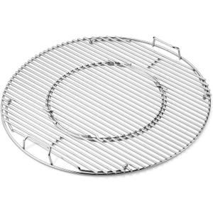 Weber Gourmet BBQ System Hinged Cooking Grate Add Charcoal Without Removing Grate, Includes 12" Insert, Fits 22.5" Weber Charcoal Grills, Kettle