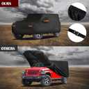 Waterproof Car Cover for Jeep Wrangler 4 Door 2006-2026 JK JL Outdoor Waterproof Sun Rain Snow Hail Protection with Driver Door Zipper
