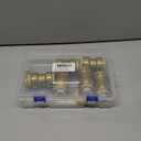 HQMPC 1" Pex Fitting Straight Coupling Push Fit PEX Fittings, Push-to-Connect Copper, CPVC, No Pb Brass Plumbing Fittings (6, 1 Inch(1"))