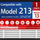 1 Pack, 213 Replacement Filter, Compatible with AprilAire 213 Whole House Air Purifiers Models,1210,1620,2210,2216,3210,4200,MERV 13 HVAC Furnace Filter Replacement,20x25x4inch Air Filter