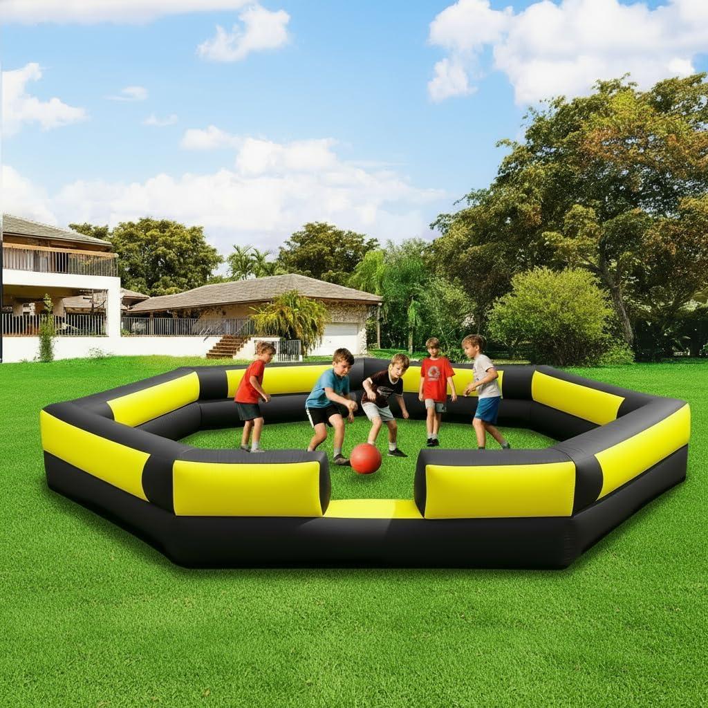 Inflatable Gaga Ball Pit 17FT with Built-in Blower for Teens, Adult