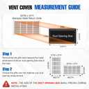 20x10 Duct Opening | Steel Return Air Grille | Vent Cover Grill for Sidewall and Ceiling | HVAC Cold Air Intake Grille | White | Outer Dimensions: 21.75"W X 11.75"