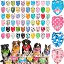 Dog Bandanas Bulk, Adjustable Cat Outfit, Pet Bibs Colorful Triangle Scarf Pet Bandanas for Medium Large Dogs Birthday Costume Decoration (60PCS_Classic)